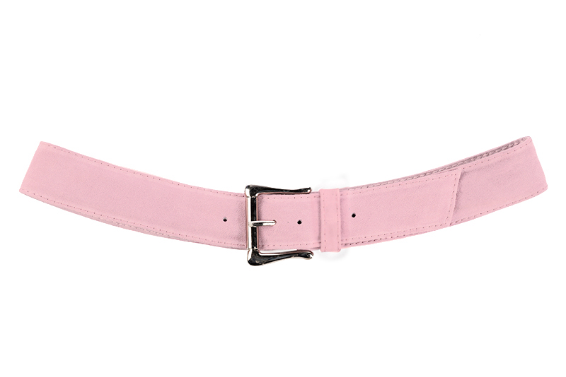 Custom-made women's light pink luxurious elegant belt. - Profile view